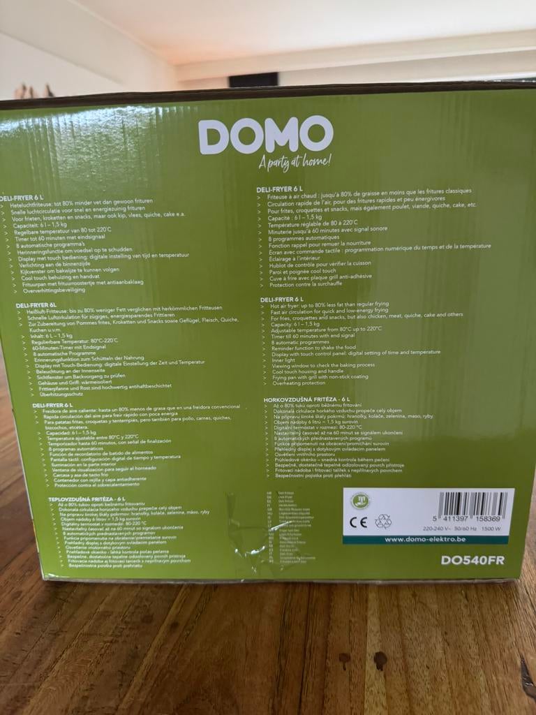 Domo DO540FR, Ophalen of Verzenden, Nieuw, Uitneembare binnenpan