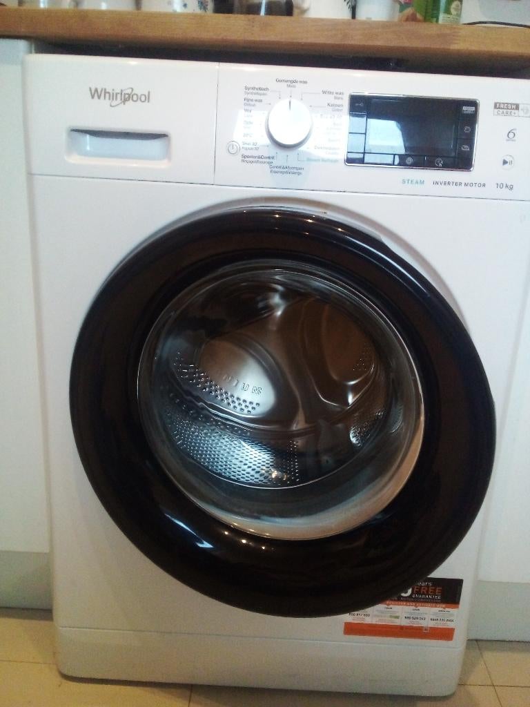 Lave-linge Whirlpool, 1200 à 1600 tours, 85 à 90 cm, Comme neuf, Chargeur frontal