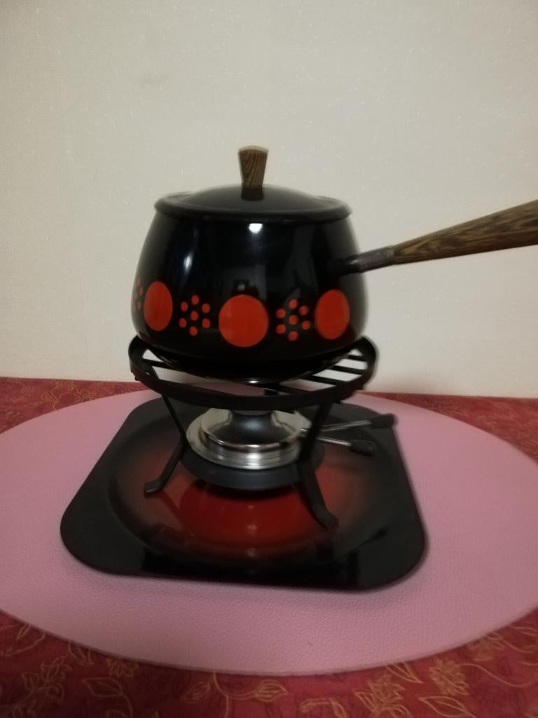 Fondue stel, Ophalen, Gebruikt, Brander, Fondueset