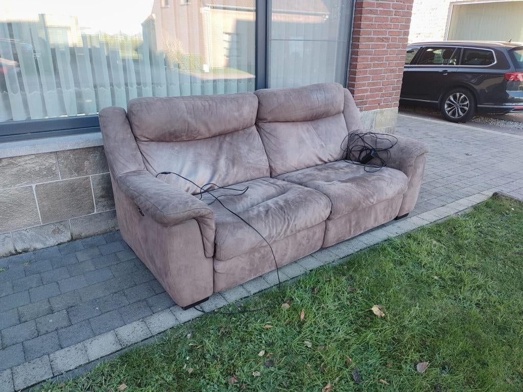 Zetel, Huis en Inrichting, Zetels | Zetels, Ophalen, Gebruikt, Driepersoons, Rechte bank