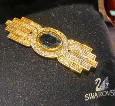 Stijlvolle Swarovski broche, Ophalen, Zo goed als nieuw