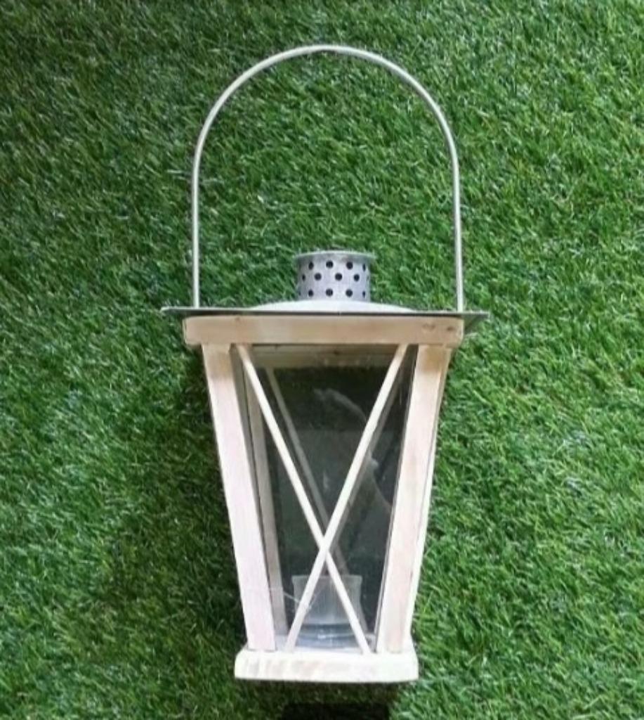 Lampe à vent/lanterne - décoration d'intérieur - pour une ut, Enlèvement ou Envoi, Neuf, Bois, Chandelier