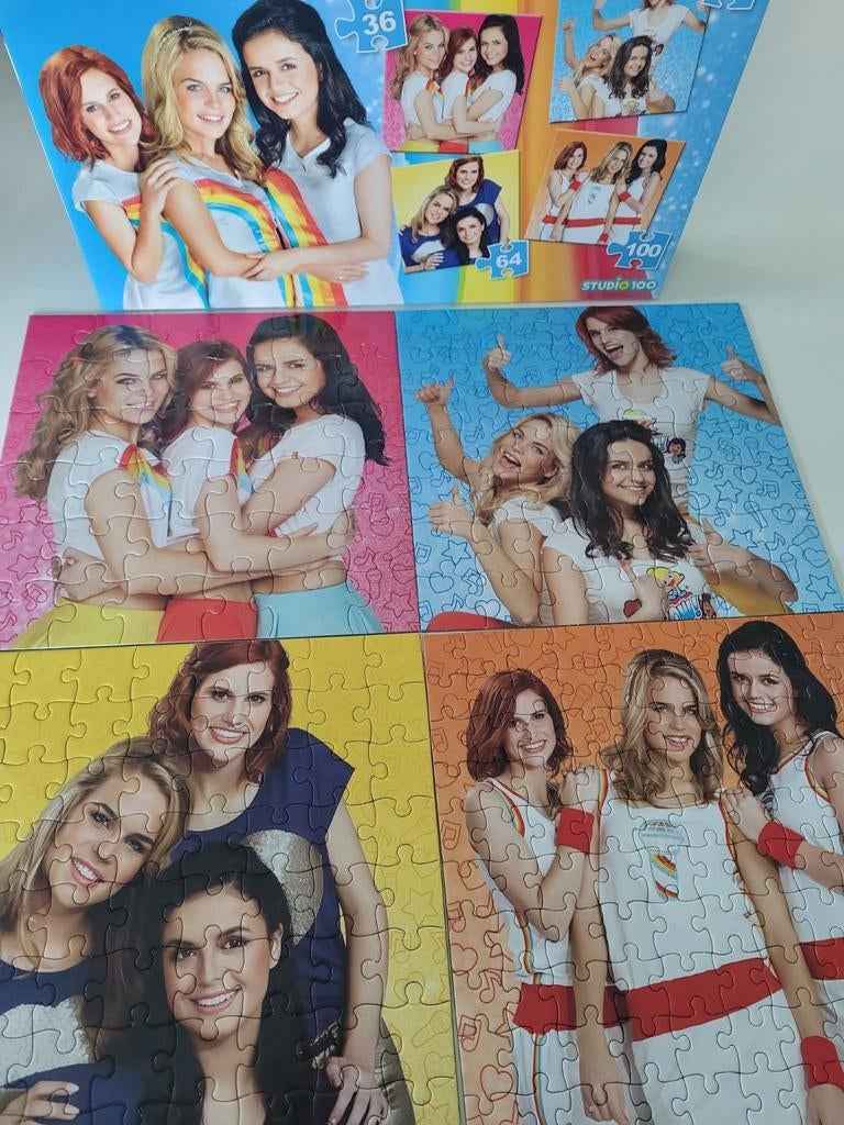 Puzzel K3 4 puzzels. 36-49-64-100 stuks
Merk: Studio 100, Ophalen of Verzenden