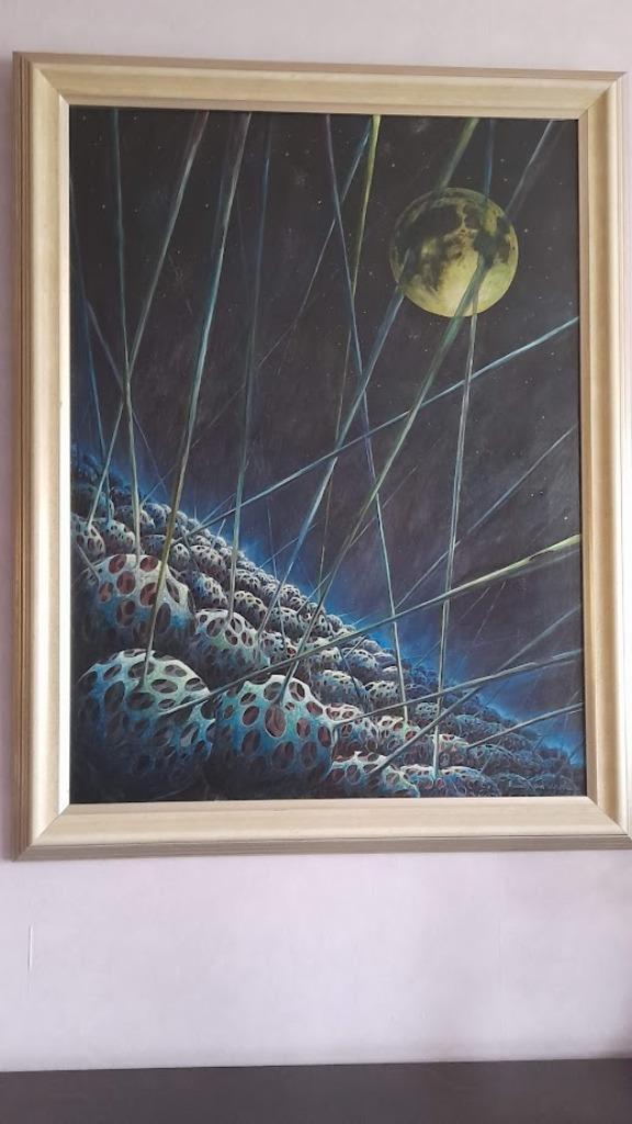 Moderne Schilderij Tafereel- Space Heelal Luchtruim, Ophalen