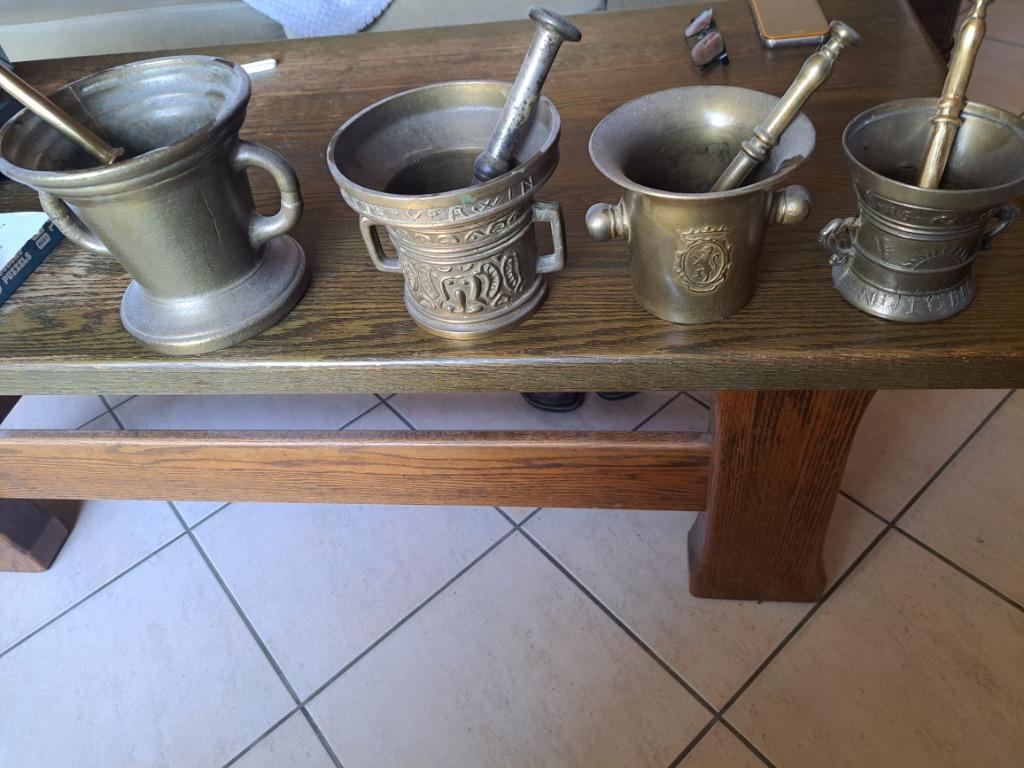 4 vijzels in brons, Antiek en Kunst, Verzenden, Brons