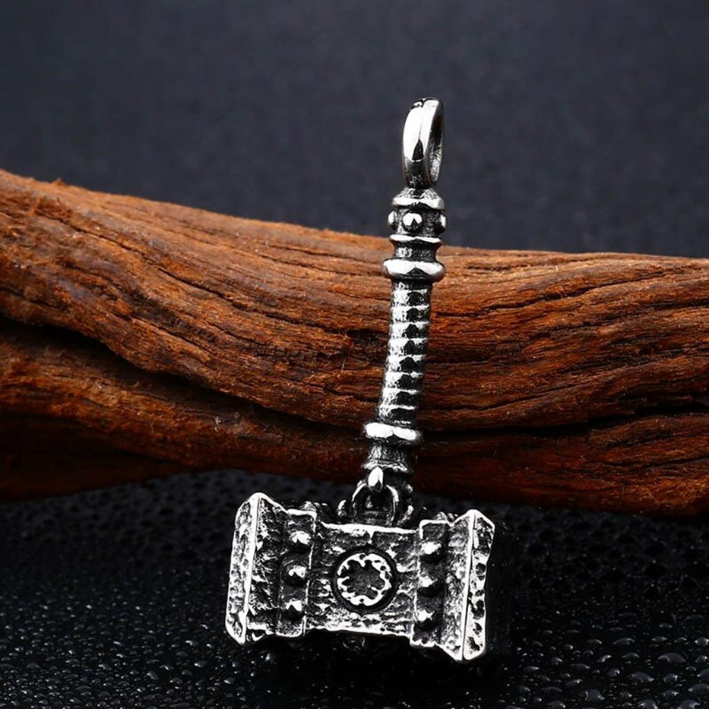 Pendentif chaîne en acier inoxydable Hammer Of Thor, Enlèvement ou Envoi, Neuf