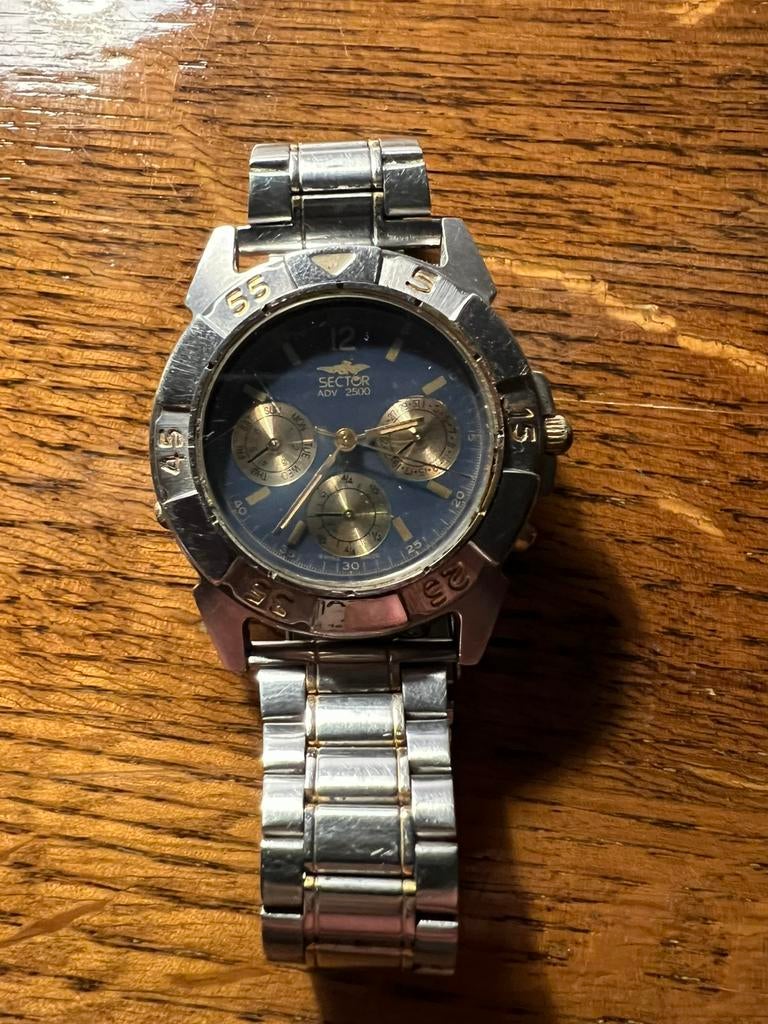 Vintage sector horloge, Handtassen en Accessoires, Horloges | Heren, Staal, Gebruikt, Staal, Polshorloge