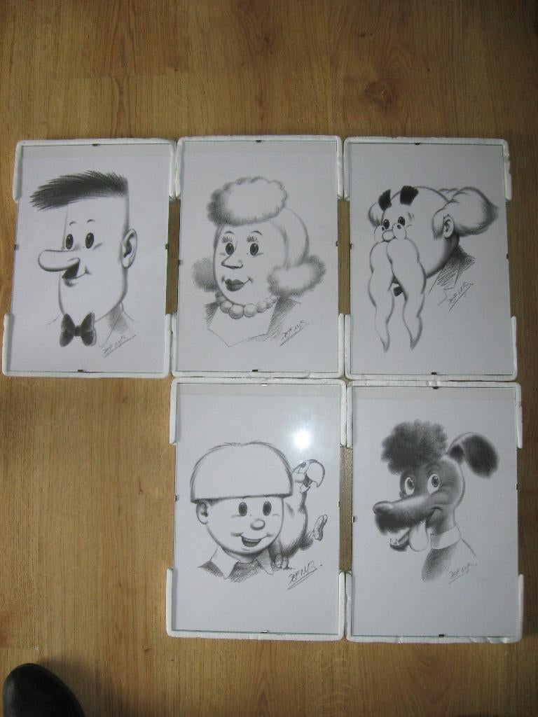 Tekeningen Jommeke / stripfiguren, Verzamelen, Ophalen of Verzenden, Overige figuren, Zo goed als nieuw, Plaatje, Poster of Sticker