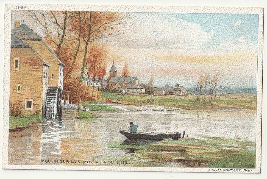 Moulin sur la Semois La Cuisine (Lacuisine) Litho Goffart, Envoi, Non affranchie, Luxembourg