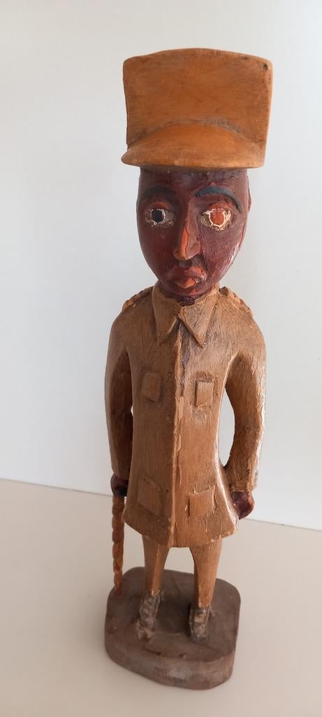 Statuette en bois "colon" Baoulé Côte d'Ivoire, Antiquités & Art, Enlèvement ou Envoi