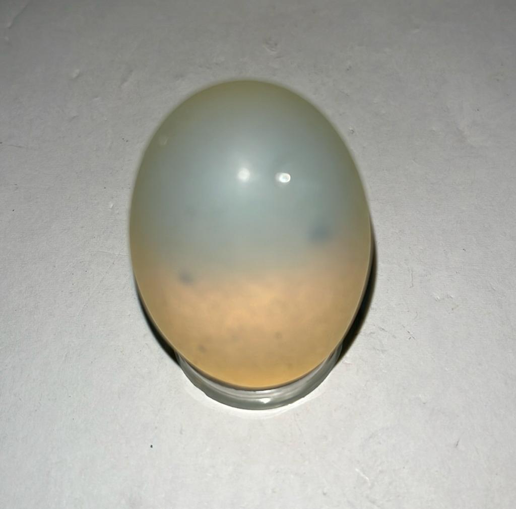 Opaliet Ei - 51gram - 43mm x 29mm - met voetje, Enlèvement ou Envoi, Neuf