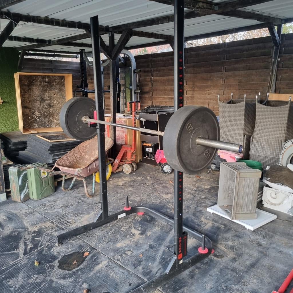 Rek met halter en gewichten 2x20 kg, Ophalen of Verzenden
