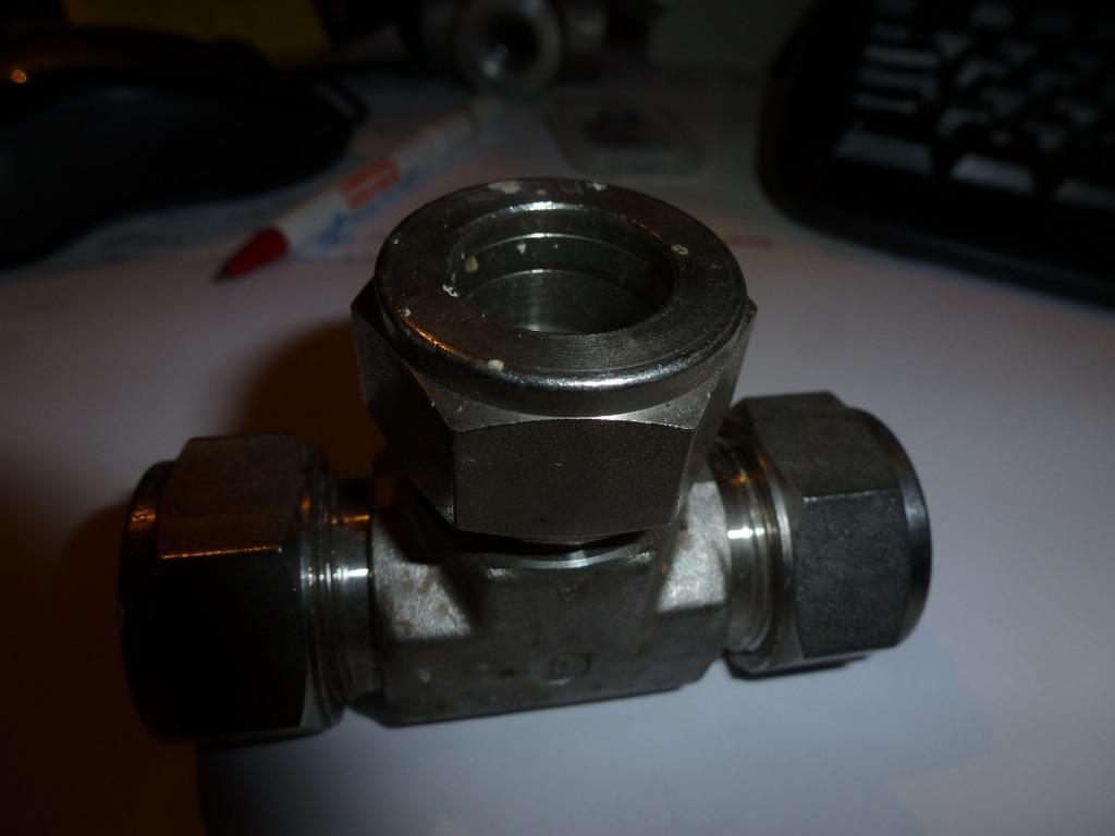 T stuk swagelok 3 x 18 mm hoge druk RVS, Bricolage & Construction, Enlèvement ou Envoi, Neuf, Autres matériaux, Moins de 20 mm