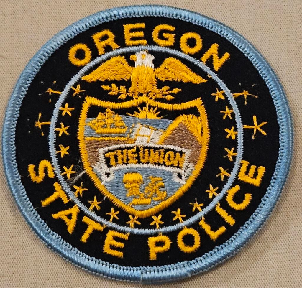 Écusson d'épaule vintage de la Police de l'État de l'Oregon, Collections, Enlèvement ou Envoi