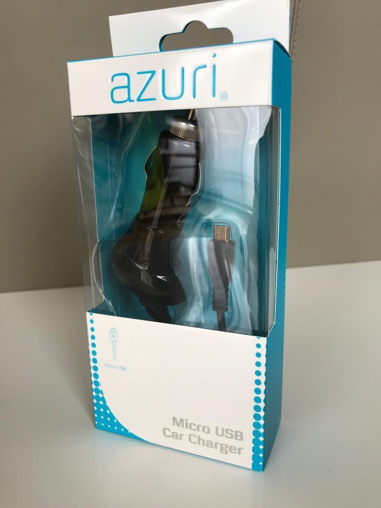 Car charger micro USB Azuri, Télécoms, Enlèvement ou Envoi, Neuf