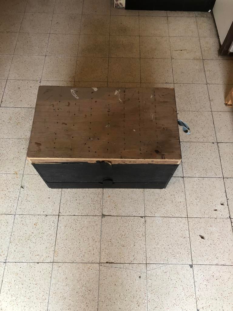 Werkbak in hout, Ophalen, Gebruikt
