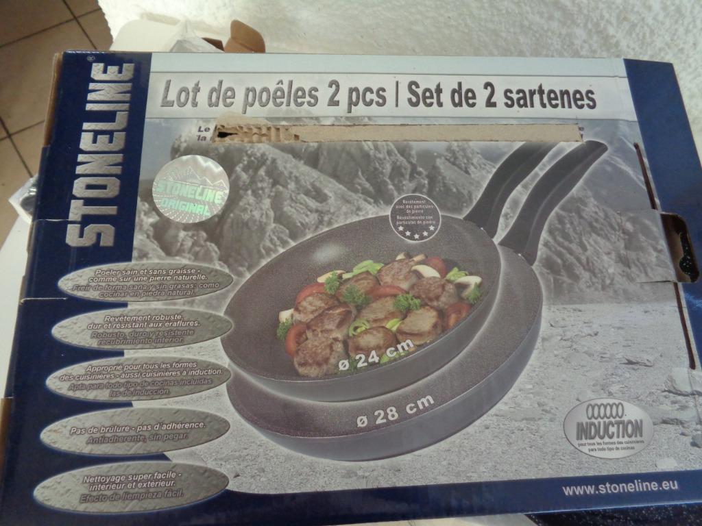 Lot de poêles 24 et 28. STONELINE. Neuves, Overige materialen, Inductieplaat, Nieuw, Ophalen of Verzenden