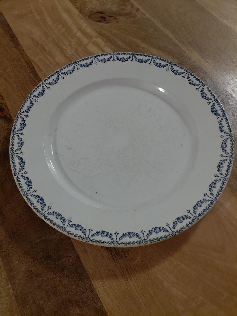 Antiek sierbord Porcelaine Opaque de Gien Terre de Fer, Antiquités & Art, Enlèvement ou Envoi