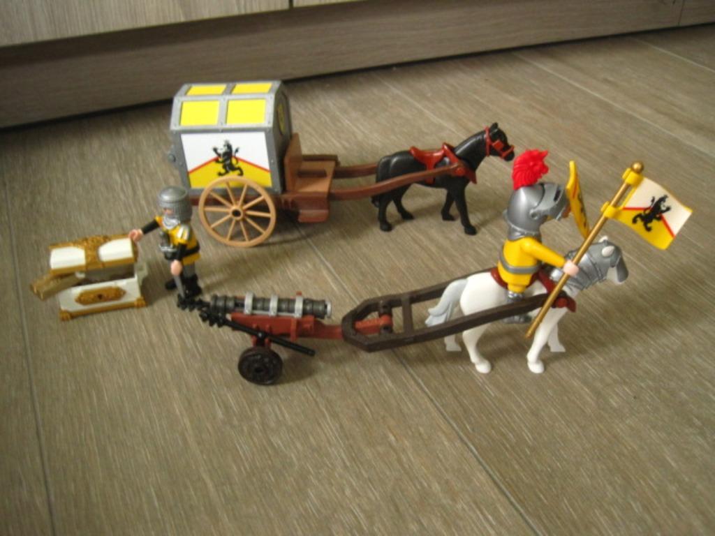 Playmobil set 4874 Leeuwenridders met goudtransport, Kinderen en Baby's, Ophalen of Verzenden, Gebruikt