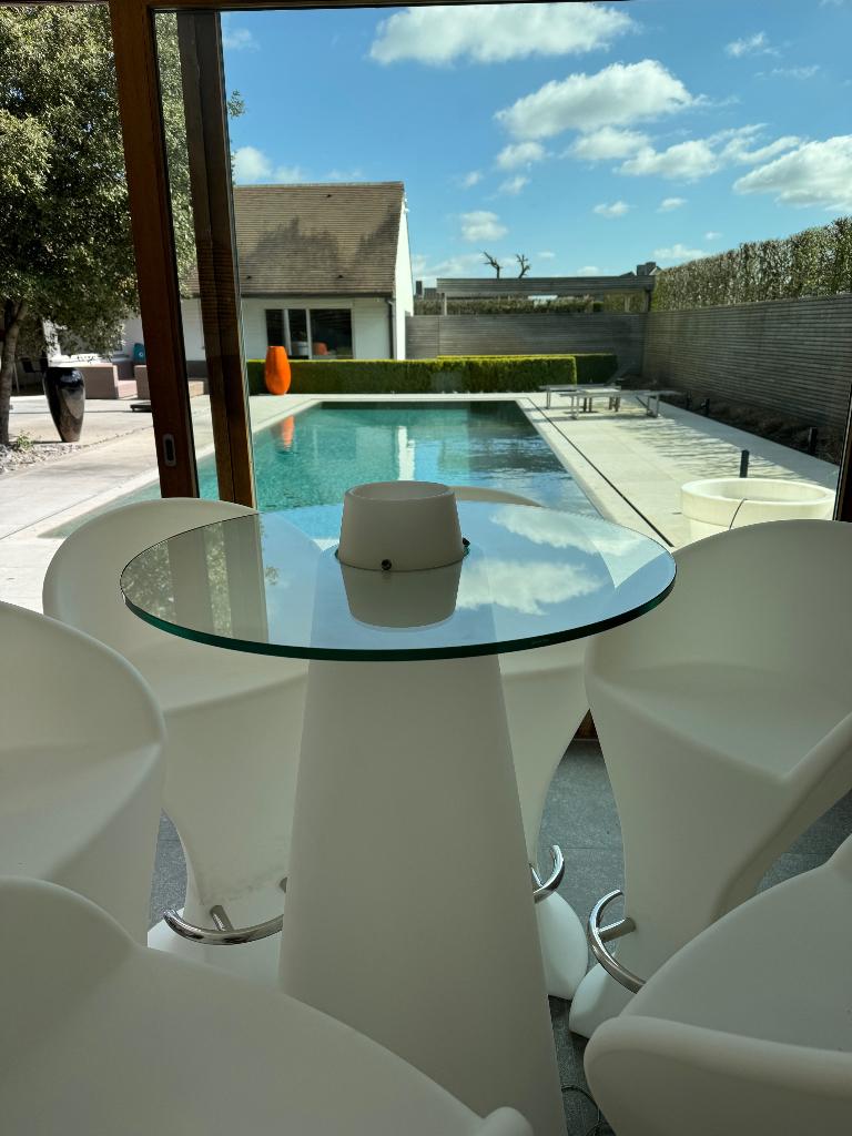 Table debout et table de bar LED blanche, Enlèvement, Neuf