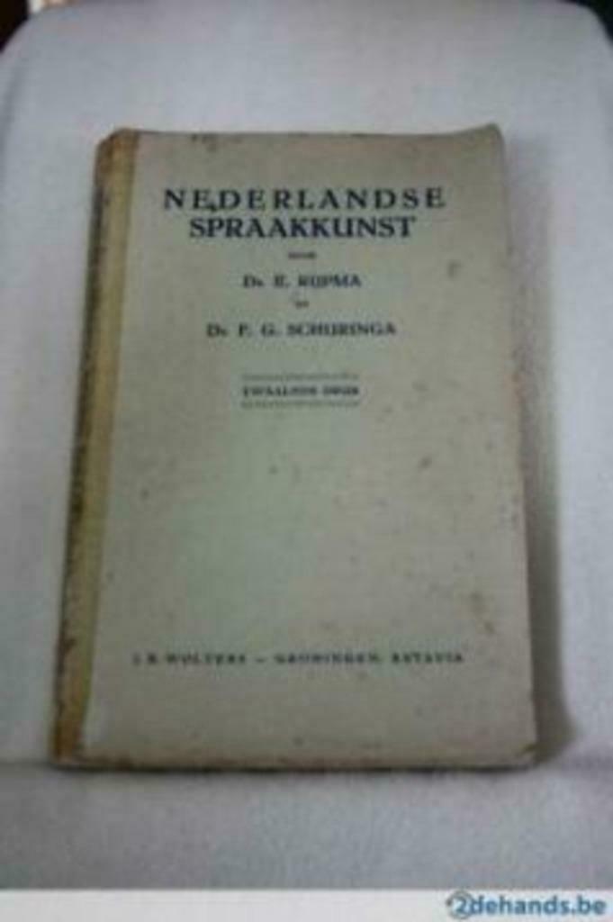 Nederlandse spraakkunst door Dr. E. Rijpma en Dr. F. G. Schu, Ophalen of Verzenden, Gelezen, Overige niveaus, Nederlands