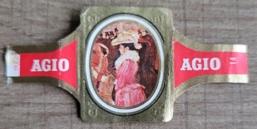 Oud sigarenbandje: Impressionisten (rood), Ophalen of Verzenden, Gebruikt, Sigarenbandjes