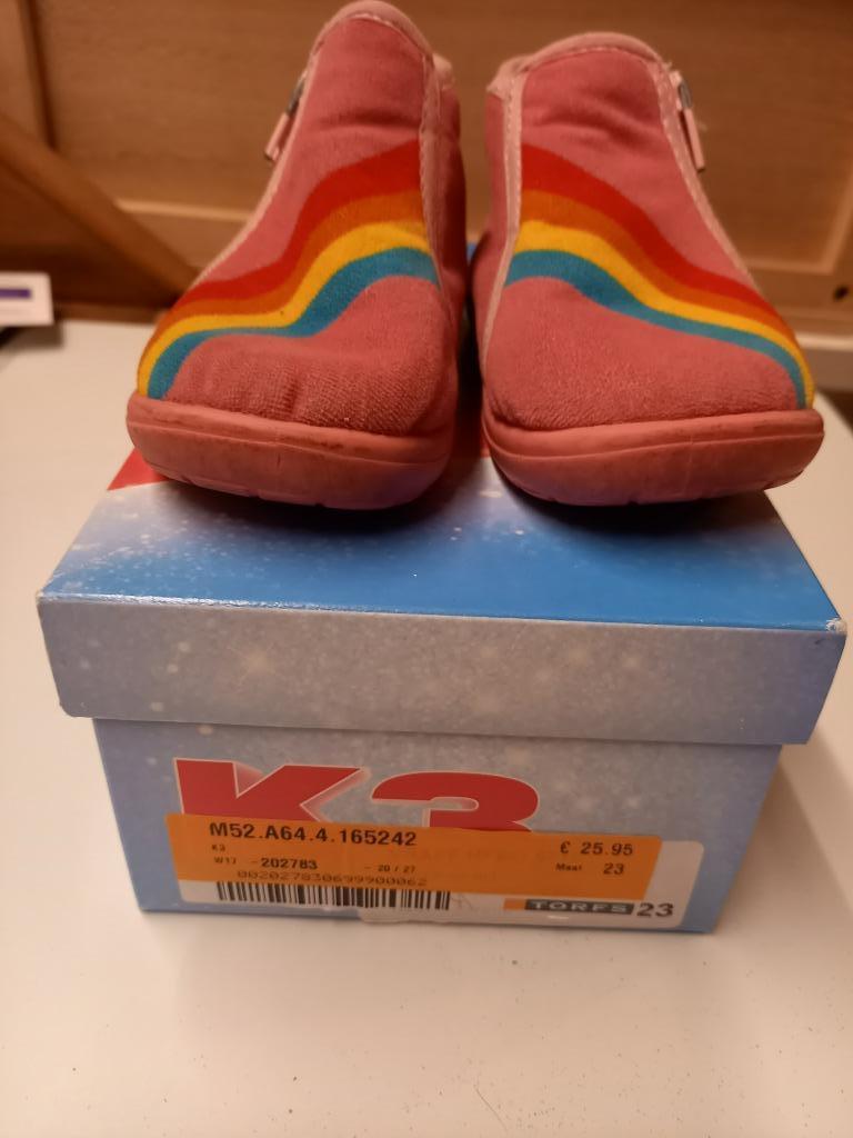 K3, regenboogsloefjes, maat 23, gekocht bij Torfs, Gebruikt, Meisje, K3, Overige typen