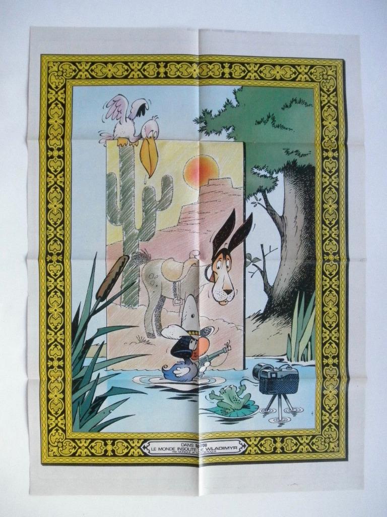 Poster Spirou 2291 - Wladimyr - Carlos-Roque - 11 mars 1982, Livres, Une BD, Comme neuf, Enlèvement, Carlos-Roque