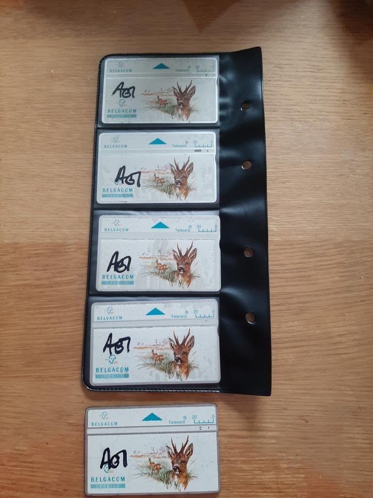 Cerf naturel Belgacom Telekards - lot de 5, Enlèvement ou Envoi
