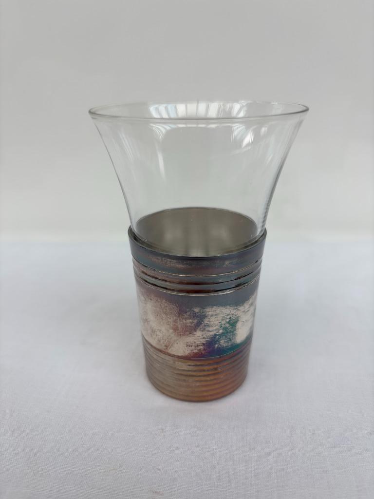 Theeglazen met verzilverde houder, Antiek en Kunst, Ophalen