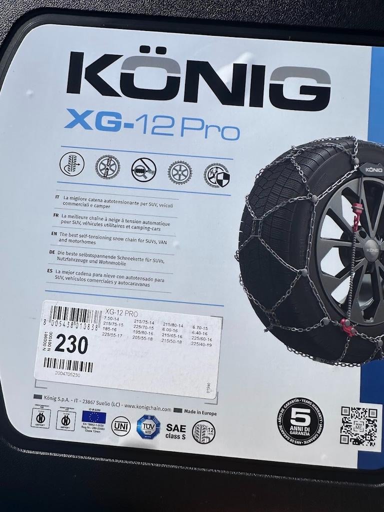 Sneeuwkettingen König XG-12 spro 230 ONGEBRUIKT, Auto diversen, Sneeuwkettingen, Ophalen, Nieuw
