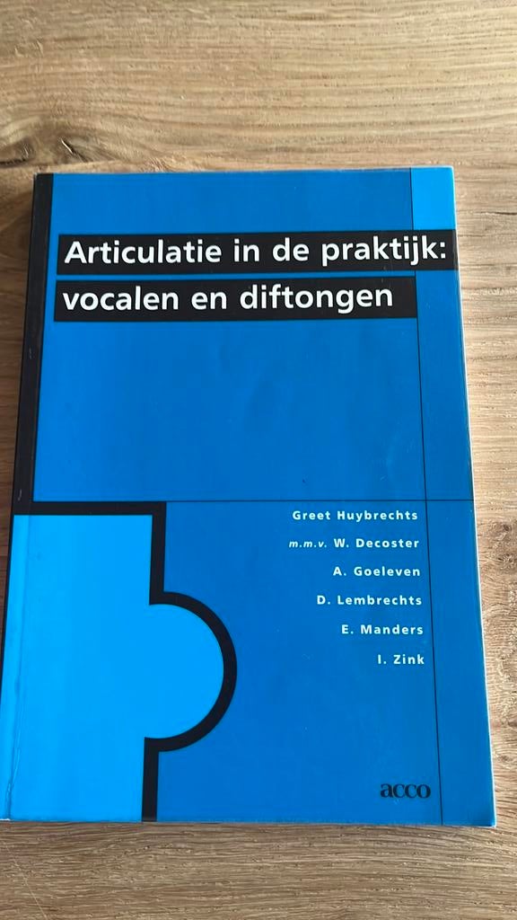 G. Huybrechts - Articulatie in de praktijk, Boeken, Ophalen, G. Huybrechts; W. Decoster