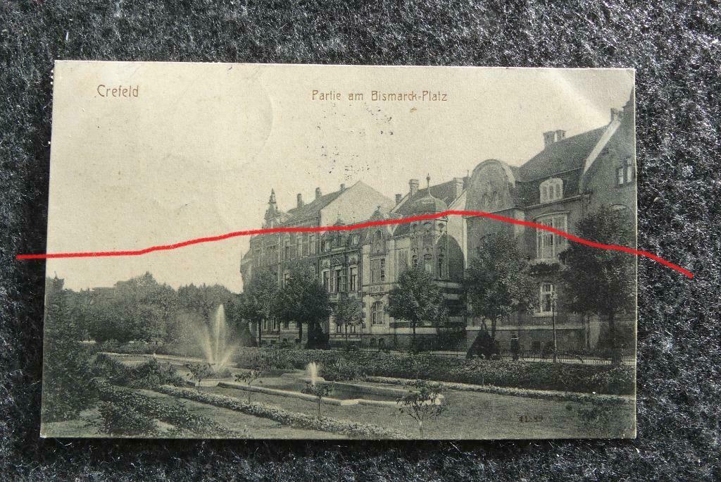 Postkaart 7/11/1913 Crefelt Bismarck platz, Duitsland, Enlèvement ou Envoi, Avant 1920, Affranchie, Allemagne