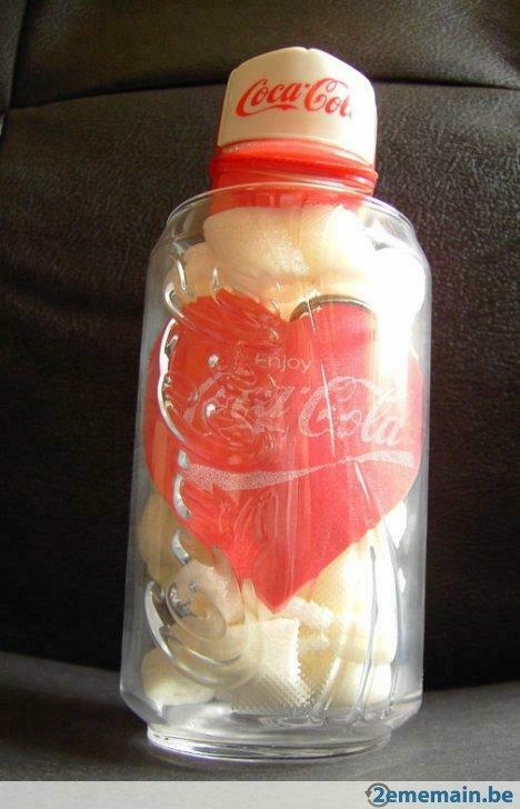 ' Coca-Cola ' Verre Canette & Casquette & coeur + frigolite, Collections, Neuf
