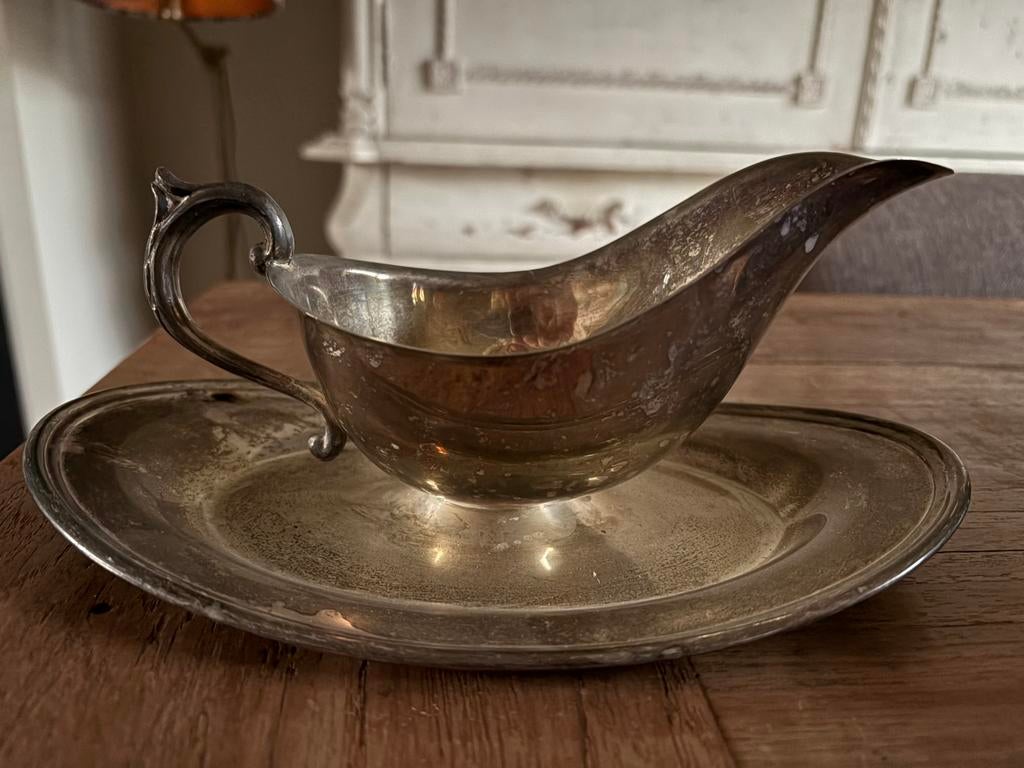 Verzilverde saus pan, Antiek en Kunst, Ophalen of Verzenden