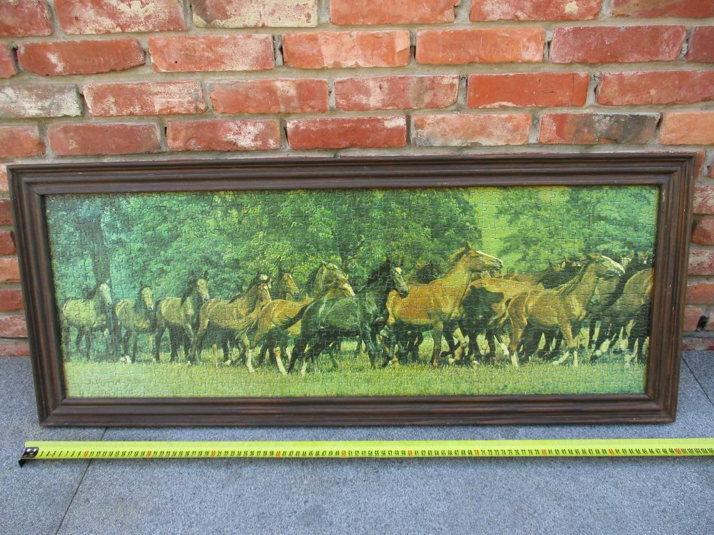 grote kader met paarden puzzel in, Dieren en Toebehoren, Ophalen, Gebruikt