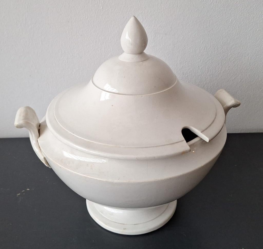 antieke soeppot van faïencerie de nimy-lez-mons (1900), Ophalen