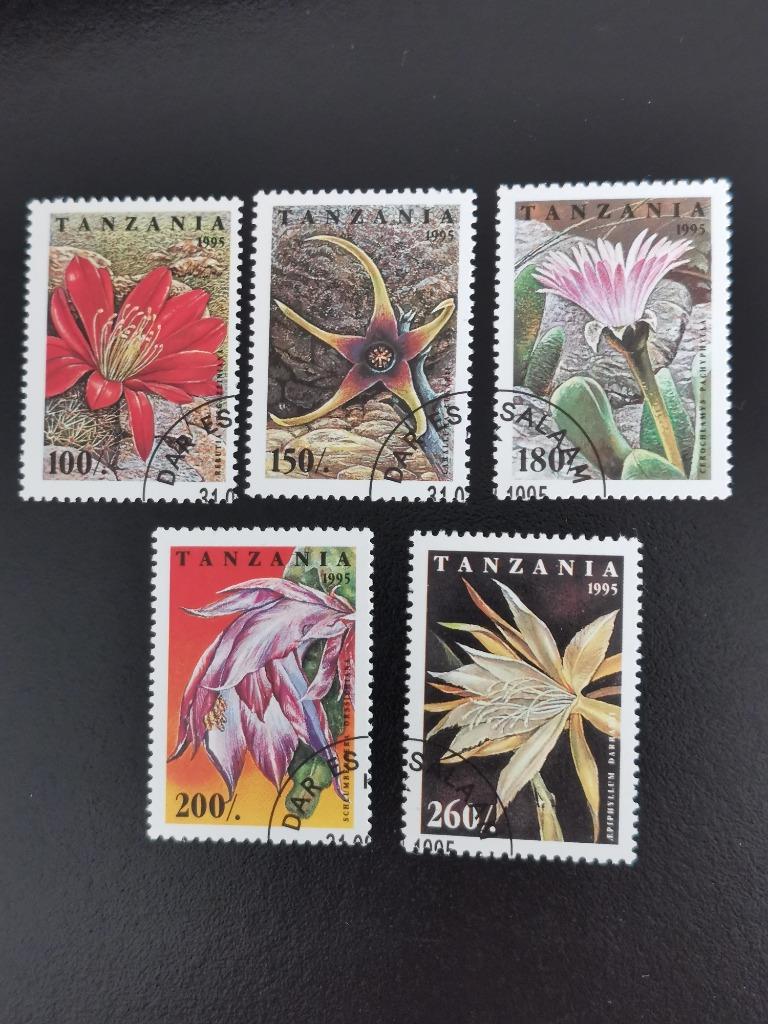 Tanzanie 1995 - cactus - fleurs de cactus, Timbres & Monnaies, Timbres | Afrique, Enlèvement ou Envoi, Tanzanie, Affranchi