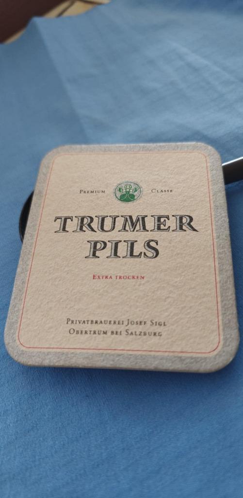 bierviltje Trumer Pils Liebeserklarung, Ophalen of Verzenden, Zo goed als nieuw, Viltje(s)