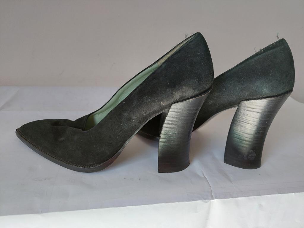 967B* CHARLES JOURDAN zwarte vintage leren pumps (39), Pumps, Verzenden, Zwart, Charles Jourdan