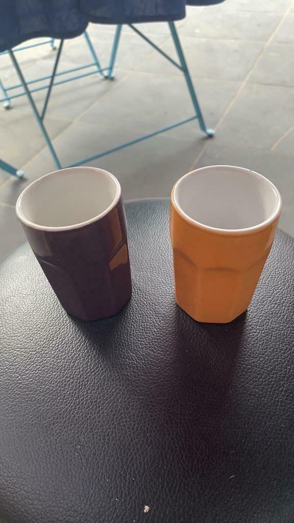 2x2 kleine koffietasjes, Huis en Inrichting, Keuken | Keukenbenodigdheden, Ophalen of Verzenden, Gebruikt