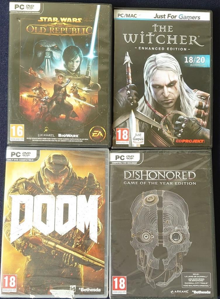 4 jeux PC, Enlèvement, Utilisé