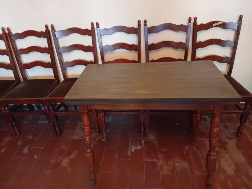 Table brasserie avec 4 chaises, très solide, Articles professionnels, Enlèvement, Glace