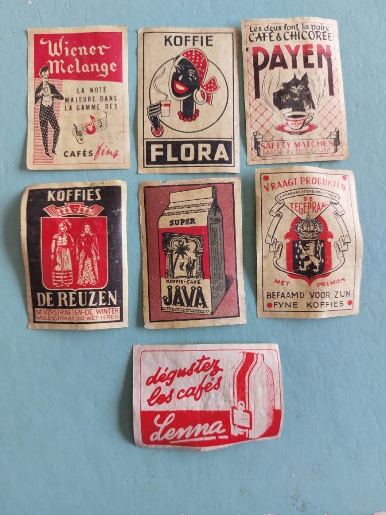 lot oude lucifer labels : koffiemerken, Enlèvement ou Envoi