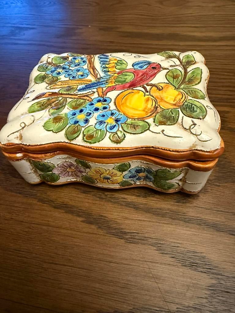 Boîte à bonbons vintage en porcelaine italienne, Enlèvement