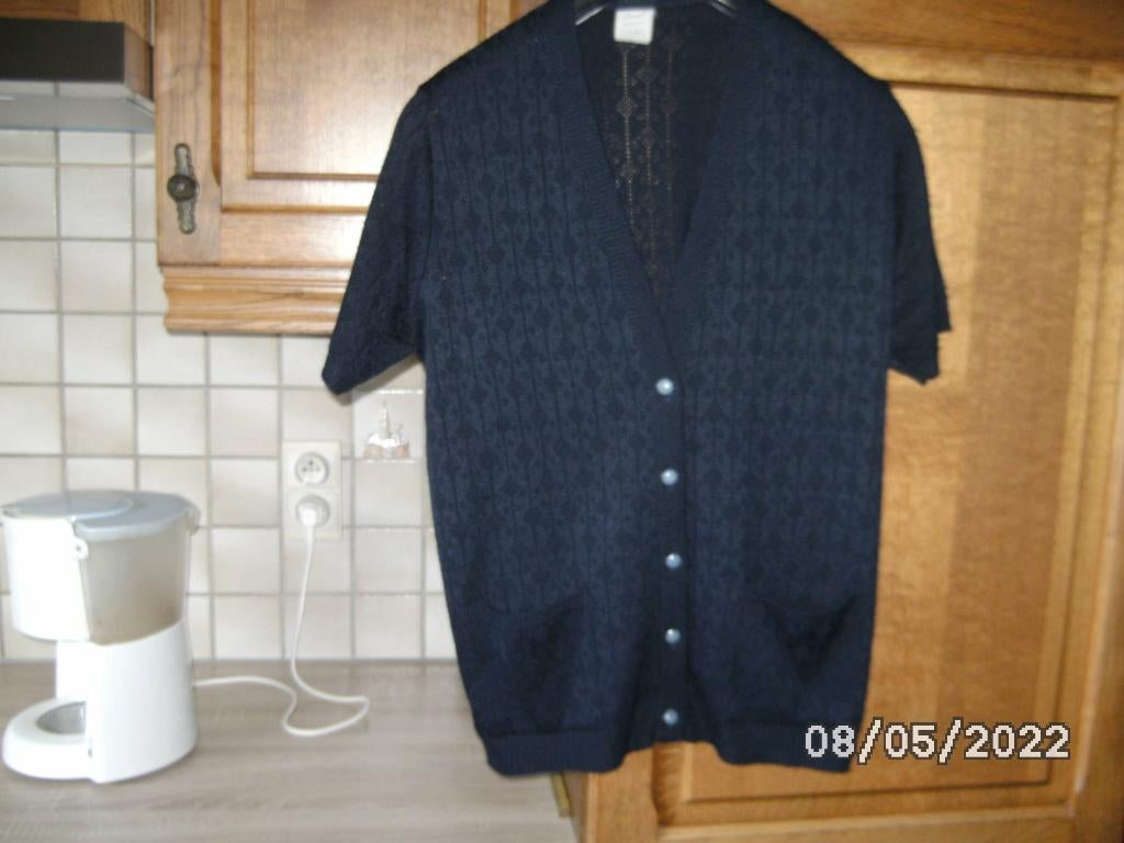 Een donkerblauwe zomergilet met korte mouwen, Utercoyl, Ophalen of Verzenden, Zo goed als nieuw, Blauw