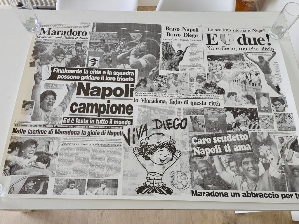 Affiche vintage de Diego Maradona, Enlèvement ou Envoi, Comme neuf