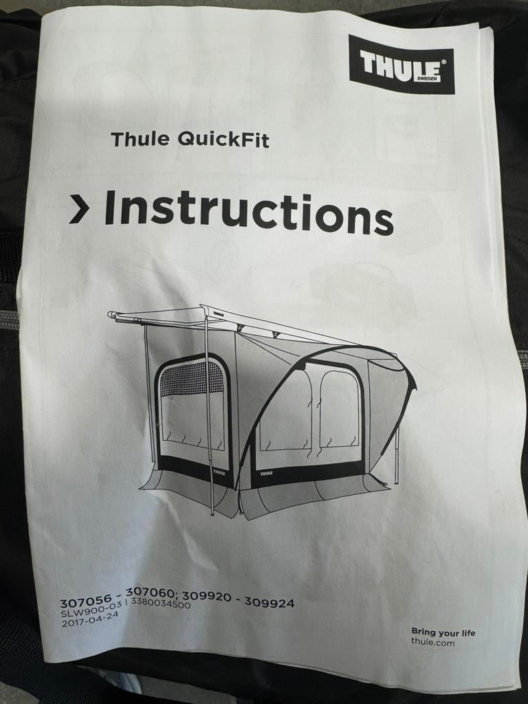 Thule QuickFit pour haut vent caravane, Ophalen, Zo goed als nieuw