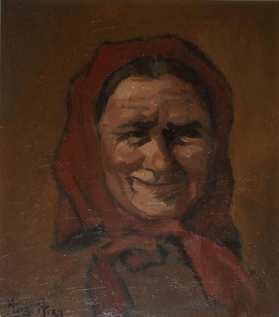 Marguerite Aers (1918-1995): Portret (40 x 44 cm), Antiquités & Art, Enlèvement ou Envoi