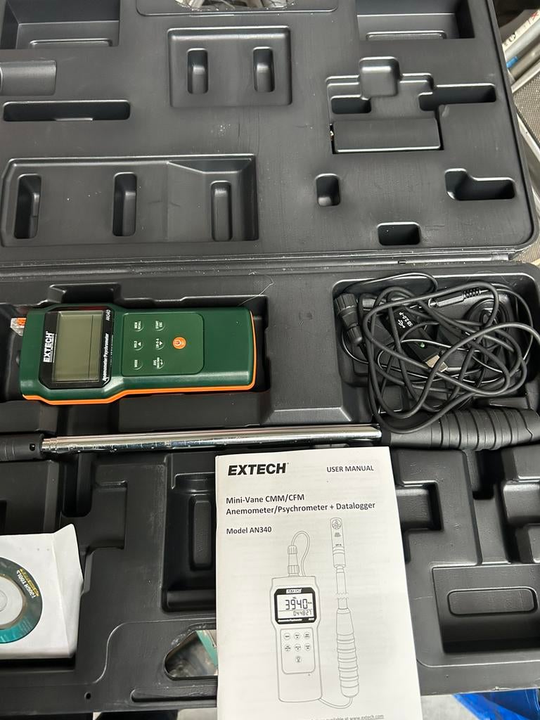 Extech AN340 CMM/CFM Anemometer/Psychrometer, Ophalen, Zo goed als nieuw